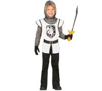 Fiestas Guirca Déguisement Chevalier Blanc Enfant – Pantalon Noir – 7/9 ans – Blanc