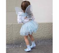 Déguisement Enfant Fée Jupe Ailes Et Baguette Bleu 4/6A