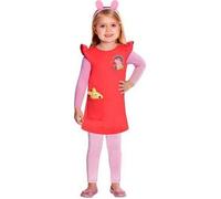 Amscan costume Peppafilles rouge/rose 4-6 ans 3-pièces Rood G