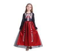 Deguisement Enfant Halloween, Costume De Cosplay Gothique Robe De MariéE Tenue SorcièRe pour Enfant FêTe Festival Halloween
