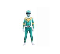 Déguisement enfant Halloween : Version verte des Power Rangers, taille pour 110cm