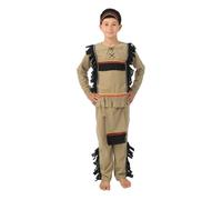 Déguisement enfant indien garçon - Luxe - Taille M - Rouge, Marron, Jaune, Rouge