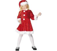 Déguisement enfant petite miss Noël velours - SMIFFY'S - Rouge - A partir de 3 ans L