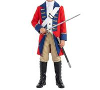 Déguisement enfant Redcoat Ensemble de Déguisement Médiéval Halloween | Déguisements de de Rôle pour Halloween Défilé de Carnaval Spectacle sur Scène Théâtre Scolaire Fête