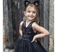 Déguisement Enfant ? Robe Chat Noir Avec Bandeau Oreilles Noir 3/4A