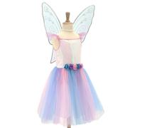 Déguisement Enfant Robe De Fée Avec Ailes Apolline Bleu 5/7A