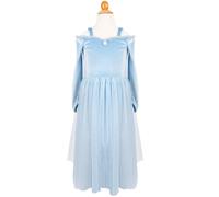 Déguisement enfant robe de princesse reine de glace en velours bleu 3/4A