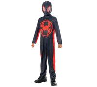 Déguisement enfant - RUBIES - Spiderman across the Spiderverse - Noir & rouge - Combinaison et cagoule - Licence officielle 3-4 ans