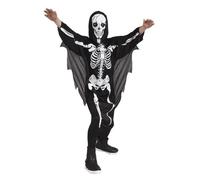 Déguisement enfant Scary squelette garçon Halloween - BOLAND - Taille 7/9 ans - Noir et blanc - Polyester