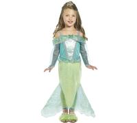 Déguisement Enfant Sirène - SMIFFY'S - Taille 3/5 ans - Robe bleue et verte avec manches longues