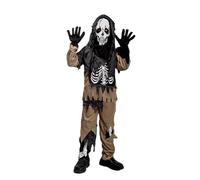 Déguisement enfant - Squelette zombie - Blanc - Polyester - 3 ans 5-6 ans