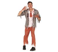 Déguisement Étudiant Universitaire Zombie Homme Rouge