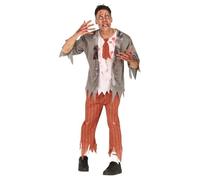 Déguisement étudiant universitaire zombie - Homme - Rouge - Tissu polyester - 18 ans et plus - Extérieur L