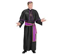 Déguisement Évêque Religieux Soutane Noire Homme Noir