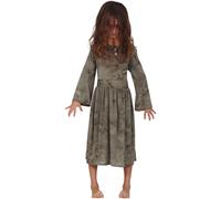 Déguisement Fantôme Gris Fille - Taille: 5 À 6 Ans (110-115 Cm) Argenté