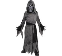 Déguisement Fantôme Noir Effrayant pour Enfant - AMSCAN - Robe et Masque - Taille 4/6 ans - Couleur Noir 4/6 ans