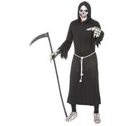 DEGUISE TOI - Déguisement faucheur des ténèbres adulte Halloween - Tunique - Ceinture - Taille Unique - Noir - Déguisements adultes - Polyester - Laver à la main - Halloween