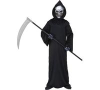Déguisement Faucheur Sinistre Enfant Halloween - Taille: 11-13 Ans (158 Cm) Noir