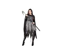 P'TIT CLOWN - 44581 - Déguisement Faucheuse Halloween - Costume Femme - Tenue Terrifiante - Parfait pour Cosplay, Soirée à Thème, Carnaval