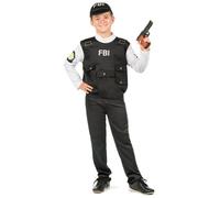 FIESTAS GUIRCA Déguisement Agent du FBI Costume Enfant Unisexe Taille Taille 5-6 Ans