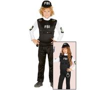 Déguisement Fbi Enfant - Taille: 10 À 12 Ans (142-148 Cm) Noir