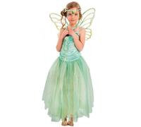 Chaks Déguisement Fée Danae C4116116 – Luxe 3 pièces (robe, ailes, bandeau) Vert 4-6 ans