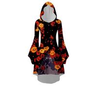 Déguisement Femme Carnaval Robe Longue À Capuche Style Halloween Pour Cosplay Et Bal Costumé Tenue De Prêtresse Des Ténèbres Ou Créature De La Nuit Mystérieuse Déguisement Adulte Femme Carnaval