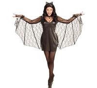 Déguisement Femme Chauve-souris avec Ailes - WIDMANN - Taille S - Blanc et Multicolore