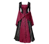 Deguisement Femme-Deguisement Princesse Adulte Robe Medieval Halloween Costume Femme Soiree Déguisement Pirate Médiéval Sorciere Moyen Age Renaissance Medievale De Médiévale Gothique,3XL