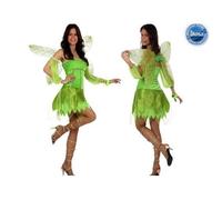 Déguisement Femme Fée Danaé - CHAKS - Robe en Tulle - Taille S, M ou L - Ailes et Bandeau Fleuri