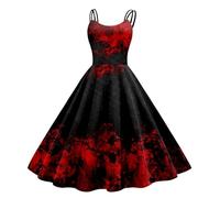 Deguisement Femme Halloween Adulte Robe Sorciere Chic Et Elegant a Line Gothique Automne Costume Squelette Sexy Halloween/noel Mode Cosplay Plissée Nouvelle Tenue Jaune XXL