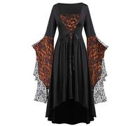 Déguisement Femme Halloween, Costume Adulte Femme Vampire, Robes De Bal Sexy Cosplay Grande Taille Halloween Fête Costumes Taille Haute Rétro Gothique Déguisement Coupe Ajustée Confortable