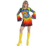 Déguisement femme hippie psychédélique grande taille - (44/48) Multicolore