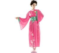 Déguisement Femme - Japonaise Rose - Kimono - Ceinture - Intérieur M