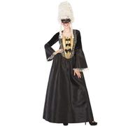 Déguisement Femme MARQUISE Noir XS/S 36/38 Reine Courtisane NEUF Pas cher