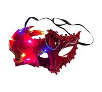 Deguisement Femme Masque Vénitien pour Couple, Couple Femme Homme Bal Masqué Cosplay Masque De Mascarade Femme Horreur Mascarade Carnaval d'halloween Fête Noël Danse Mascarade Vénitien Noir Festival