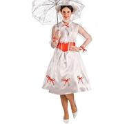 Déguisement Femme - Nounou Poppins Magique - Blanc - Taille M - Ensemble complet M