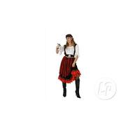 déguisement femme pirate rouge & brun taille xxl