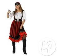 déguisement femme pirate rouge & brun taille xxl rouge G