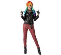 Punk Costume Rouge Et Noir Femmes (Taille Xs/S) Multicolore