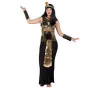 P'tit Clown - 44182 - Déguisement Égyptienne Femme - Costume pour Adulte - Parfait pour Carnaval, Fêtes Costumées et Évènements à Thème - Polyester - Noir - Taille L/XL