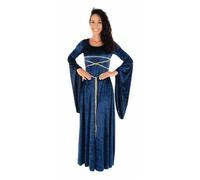 P'tit Clown - Robe Médiévale - Déguisement pour Adulte - Parfait pour Carnaval, Fêtes Costumées et Évènements à Thème - Confortable et Réaliste - Polyester - Bleu (S-M)