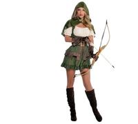 Déguisement Femme Robin des Bois - AMSCAN - Robe Verte et Marron - Accessoires Inclus M