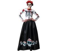 Atosa Déguisement Catrina Squelette mexicain Multicolore 2XL Enfants