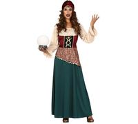 Fiestas Guirca Déguisement Gitane Voyante Vert Femme Carnaval M
