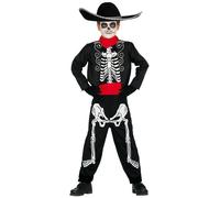 Déguisement - FIESTAS GUIRCA - Mariachi Jour des Morts - Garçon 10/12 ans - Noir/Blanc - Polyester 5-6 ans