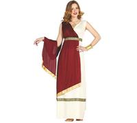 FIESTAS GUIRCA | Costume de Romaine Adulte (44-46/XL) - Cape, Ceinture et Tunique - Costumes de Romains et Grecs pour Halloween, Carnaval et Fêtes Costumées - Idéal pour Femmes - Grenat et Beige