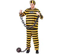 Déguisement - FIESTAS GUIRCA, S.L. - Prisonnier Jaune - Jaune - Adulte - Carnaval/Halloween M
