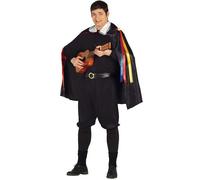 Déguisement - FIESTAS GUIRCA, S.L. - Troubadour Éco - Noir - Adulte - Carnaval et fêtes scolaires M