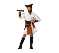 Déguisement Fille - ATOSA - Chevalier Jedi - Robe blanche - Simili daim - Licence Star Wars 11 ans